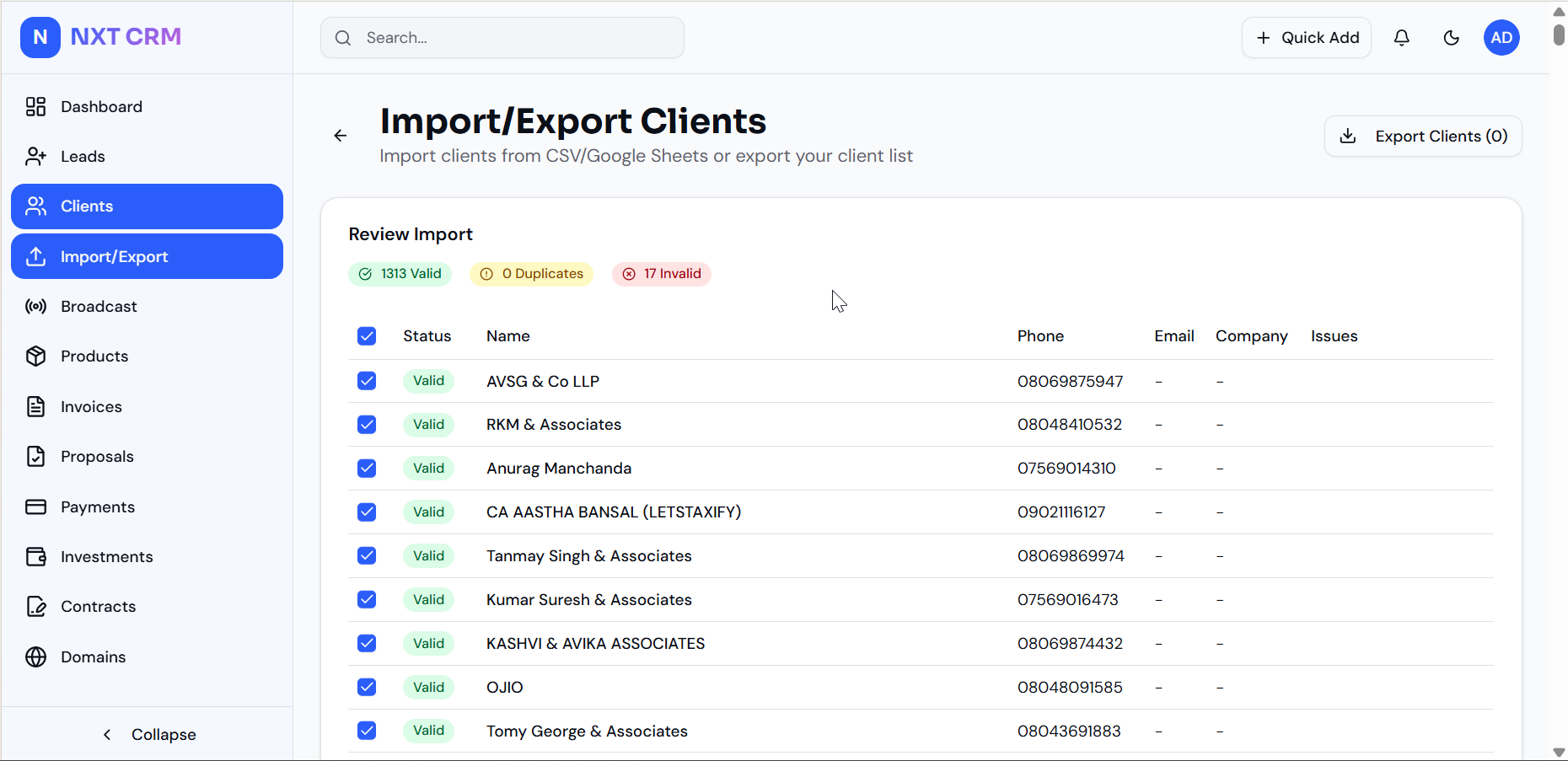 Custom CRM Platform